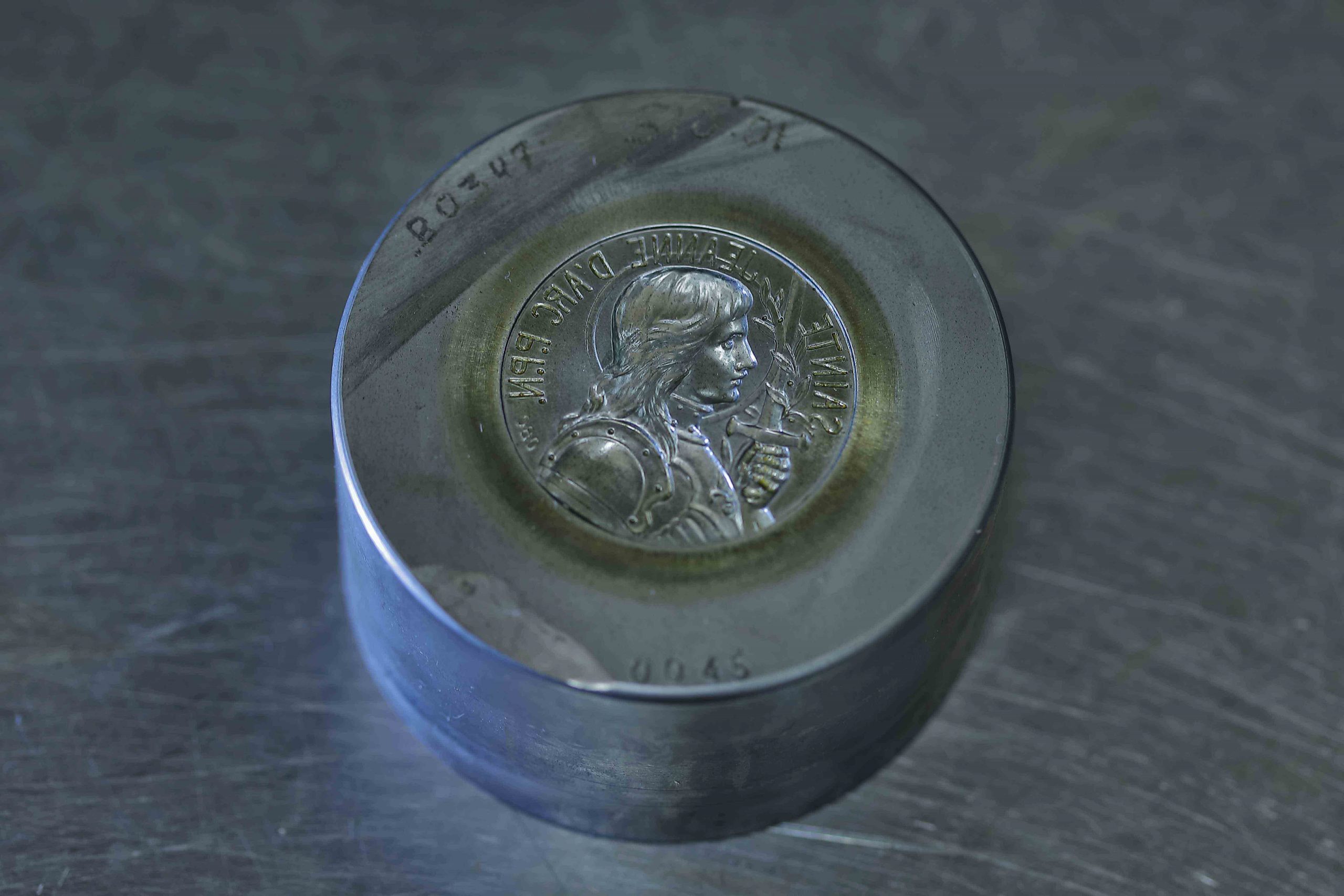 Martineau outil matrice médaille commémorative Jeanne d'Arc fabrication française